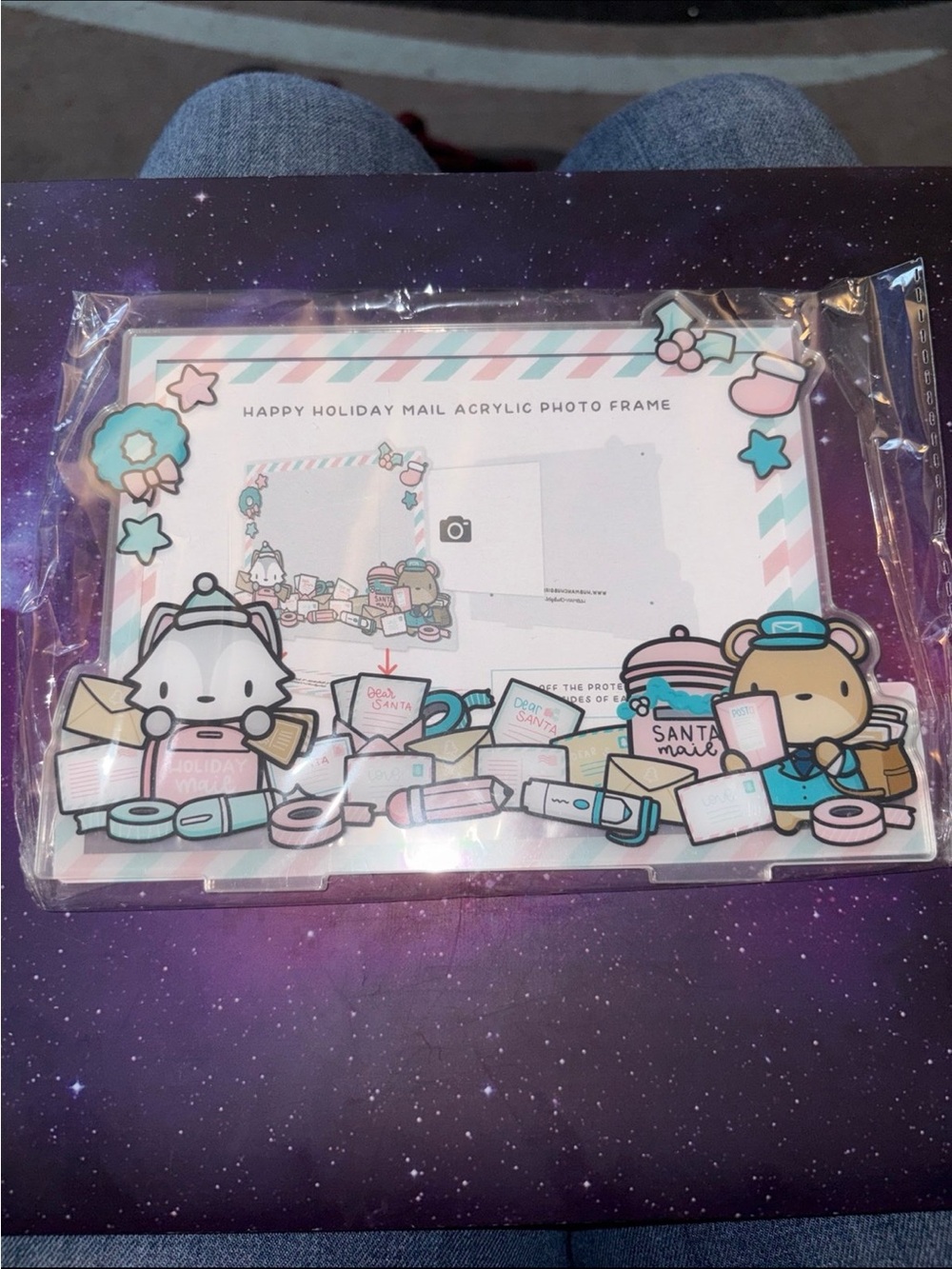 Hubman and Chubgirl Happy Holiday Mail Acrylic Photo Frame picture advent box
